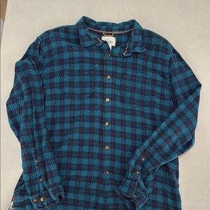 Men's Blue Plaid Shirt